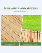 4ft x 13ft natural bamboo slat screening roll showing dimensions