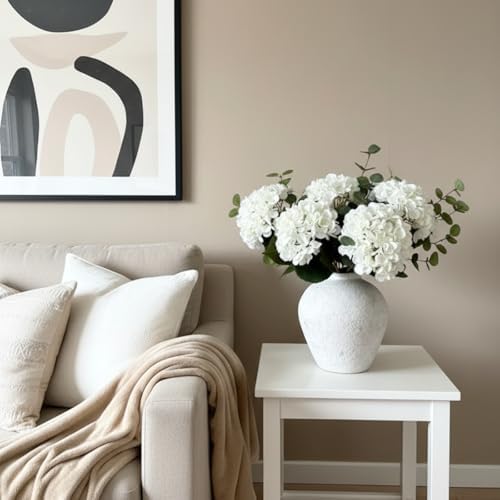 real touch white faux hydrangea and eucalyptus, floral, package contents