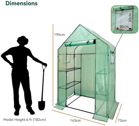 walk in greenhouse with shelves,walk-in plant plastic green, close-up detail