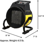 dura heat euh1465 electric forced air heater with, front angle view