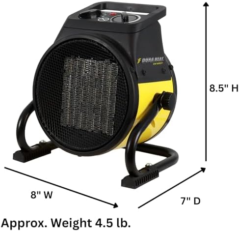dura heat euh1465 electric forced air heater with, front angle view