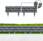 brick effect garden fence,flower bed border detachable splicing, side view
