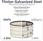 round galvanized raised garden bed kit, 3 pcs shown in use