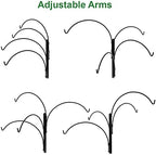 sunnydaze 4-arm hanging basket plant stand with adjustable on a desk or shelf