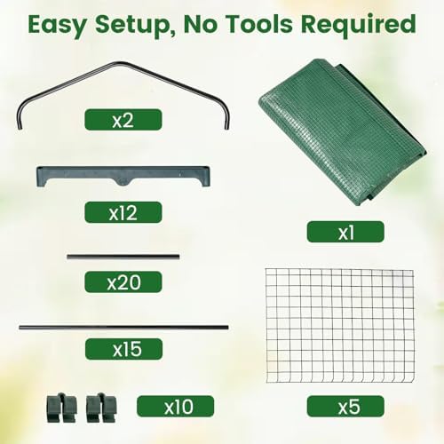 giantex mini greenhouse indoor outdoor, 27" x 19" showing dimensions