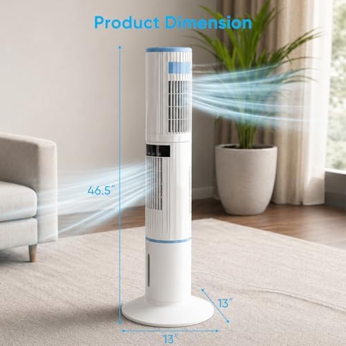 tabu evaporative air cooler, portable swamp cooler, 47"h, close-up detail