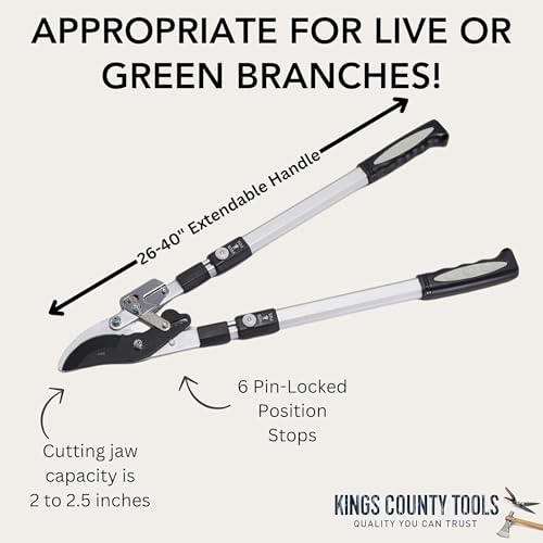 kings county tools tree trimmer loppers with 26", side view