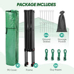 eagle peak 8x8 easy setup pop up greenhouse, front angle view