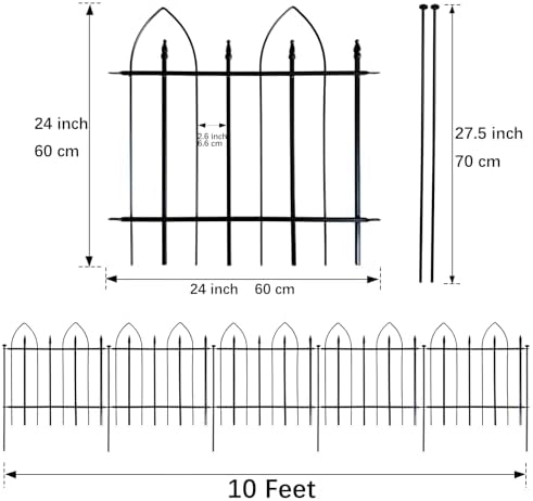 thealyn garden fence 24" h x 24" w on a desk or shelf