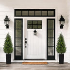 vivatrees 5ft artificial cedar topiary trees 2 pack shown in use