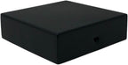 Nuvo Iron Eazy Cap™ Flat Pyramid Post Cap - Galvanized Powder Coated Steel, Black, 3.5" x 3.5"