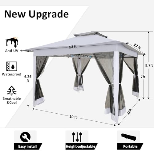 cobizi 12x12 pop up gazebo on clearance, close-up detail