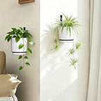 wall mounted hanging planter vase for indoor outdoor, side view