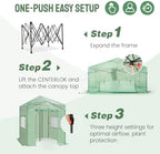 crown shades 8x6 walk-in pop-up greenhouse for outdoors on a desk or shelf