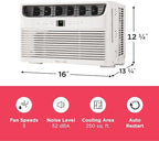 frigidaire 6,000 btu window air conditioner with remote, close-up detail