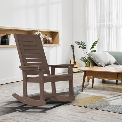 greenvines outdoor rocking chairs set of 2, hdpe shown in use