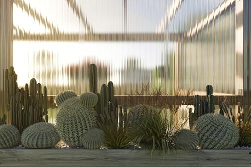 clear curved polycarbonate roofing panels 21" w x, close-up detail