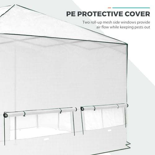 eagle peak replacement cover for 12x8 portable walk-in, side view