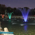 1.5 HP Floating Fountain & Aerator for Ponds and Lakes with 100 ft Cord | 12,550 GPH, 11 spray patterns, Energy-efficient 850W Pump, Protective Intake Screen