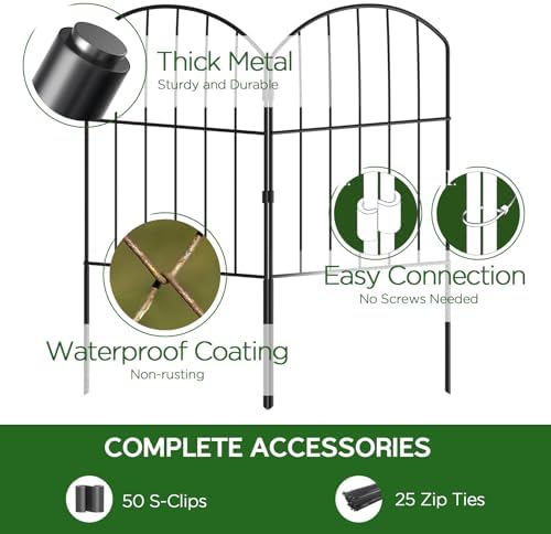 goovilla garden fence, total 27ft(l) x 24in(h), 25 shown in use