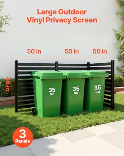 vevor outdoor privacy screen 50" w x 48" shown in use