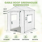 eagle peak 6x6 pop up walk in greenhouse, close-up detail