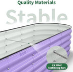 kesfitt raised garden bed, metal galvanized steel oval, front angle view