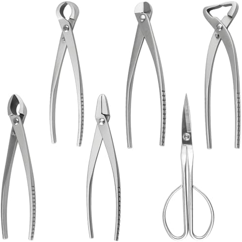 bonsai pruning tool set, 6 different roles of, main product view