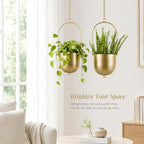 acelist gold metal hanging planter set of 2, package contents
