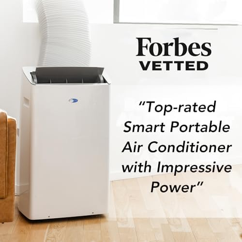whynter dual hose smart portable air conditioner, 14000, close-up detail