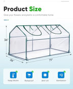 quictent mini greenhouse for indoor outdoor, portable quick-setup on a desk or shelf