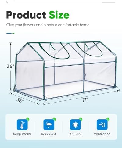 quictent mini greenhouse for indoor outdoor, portable quick-setup on a desk or shelf