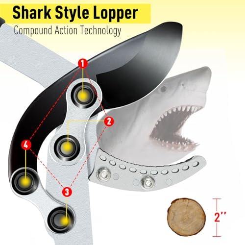 tree branch cutter garden shears set, loppers for shown in use