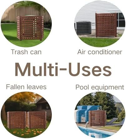 knocbel privacy screen solid wood decorative fences air, view 9