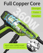 cordless portable washer, 1480 psi battery operated washer, close-up detail