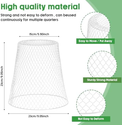 geosar 30 pcs 9 inch chicken wire cloche, close-up detail