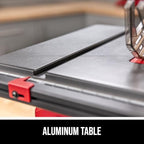 skil 15 amp 8-1/4-inch compact portable jobsite table showing dimensions