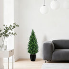 4ft artificial cedar topiary trees (2-pack) - uv on a desk or shelf