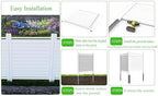 36" w x 45" h reinforced white vinyl on a desk or shelf