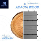 acacia interlocking deck tiles outdoor waterproof all weather, package contents