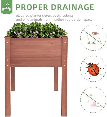 48x24x30 inch raised garden bed with legs, elevated on a desk or shelf
