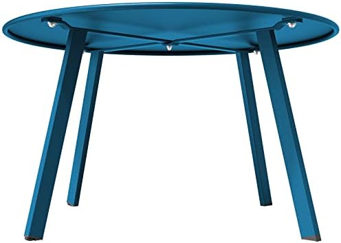 grand patio 28-inch round steel coffee table, outdoor on a desk or shelf