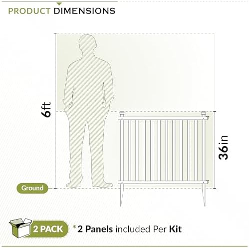 zippity baskenridge picket fence panels, white vinyl diy, package contents