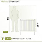 zippity baskenridge picket fence panels, white vinyl diy, package contents