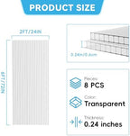 greenhouse panel, 6'ft x 2'ft x 0.24"in twin-wall shown in use
