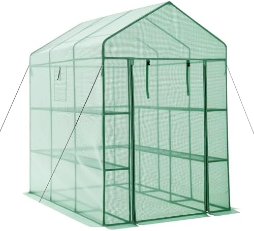 vevor walk-in greenhouse, 54" x 81.1" x 77.2", view 9