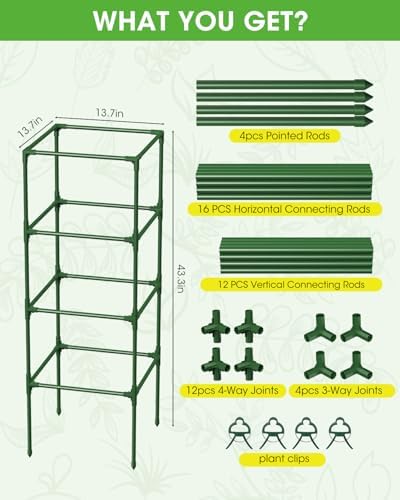 tomato cages,square tomato plant stakes support cages trellis, view 9
