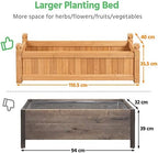 yaheetech 43.5" wooden raised garden bed rectangular planter on a desk or shelf