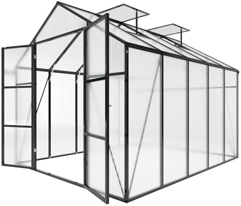 greenhouse for outdoors 8x10x7.8ft, polycarbonate greenhouse with stronger on a desk or shelf