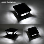 solar post cap lights for 3x3 metal &, front angle view